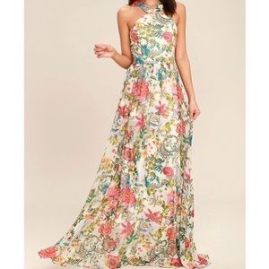 LuLu’s Lilja Cream Floral Print Maxi
